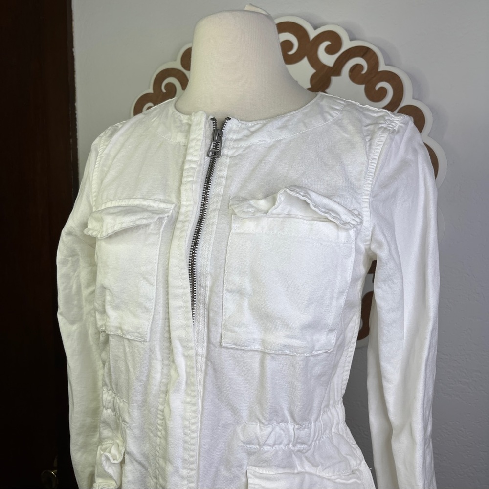 Gap white linen jacket